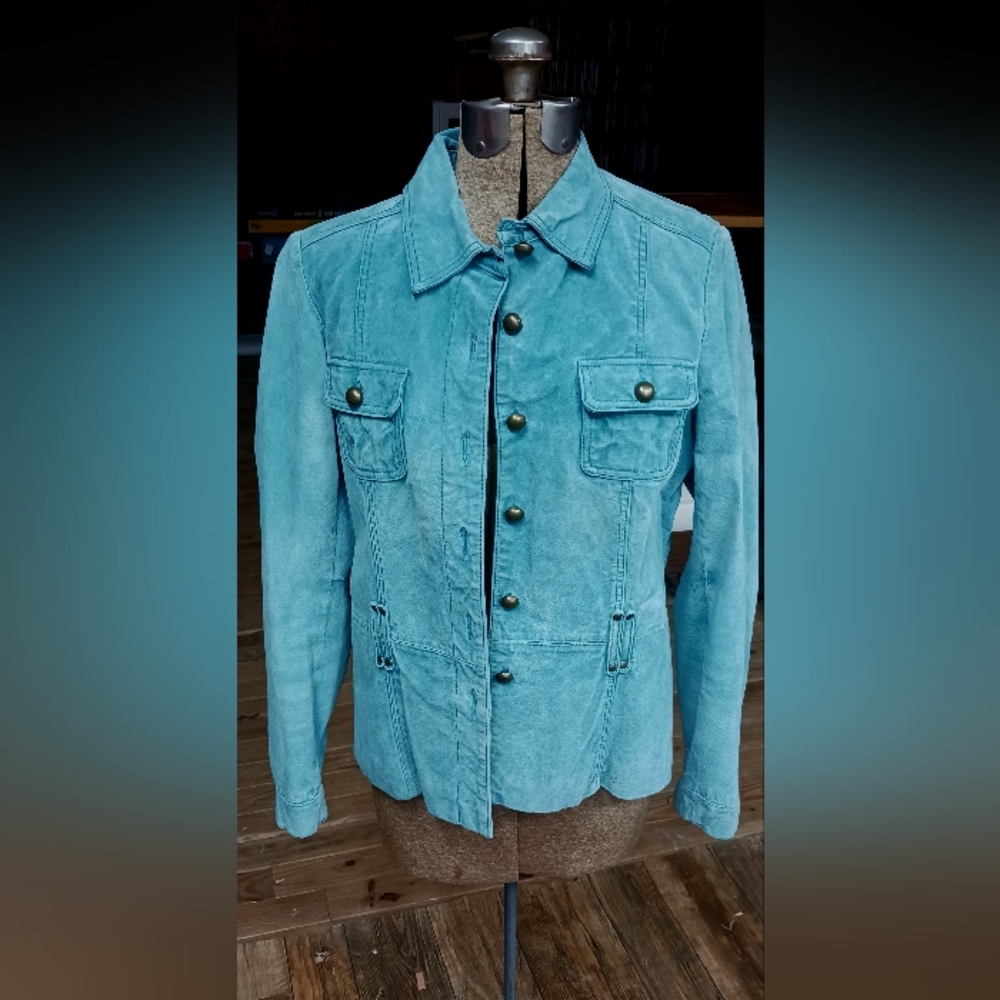 Turquoise Suede Jacket
